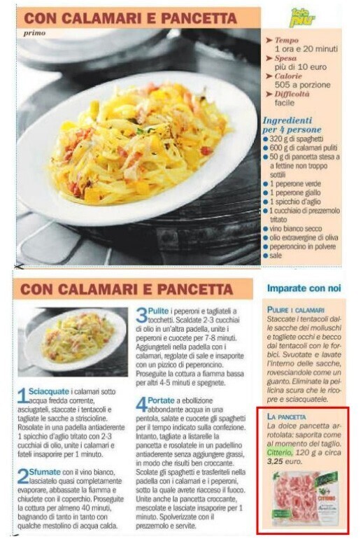 Pancetta Arrotolata Citterio on Telepiù.